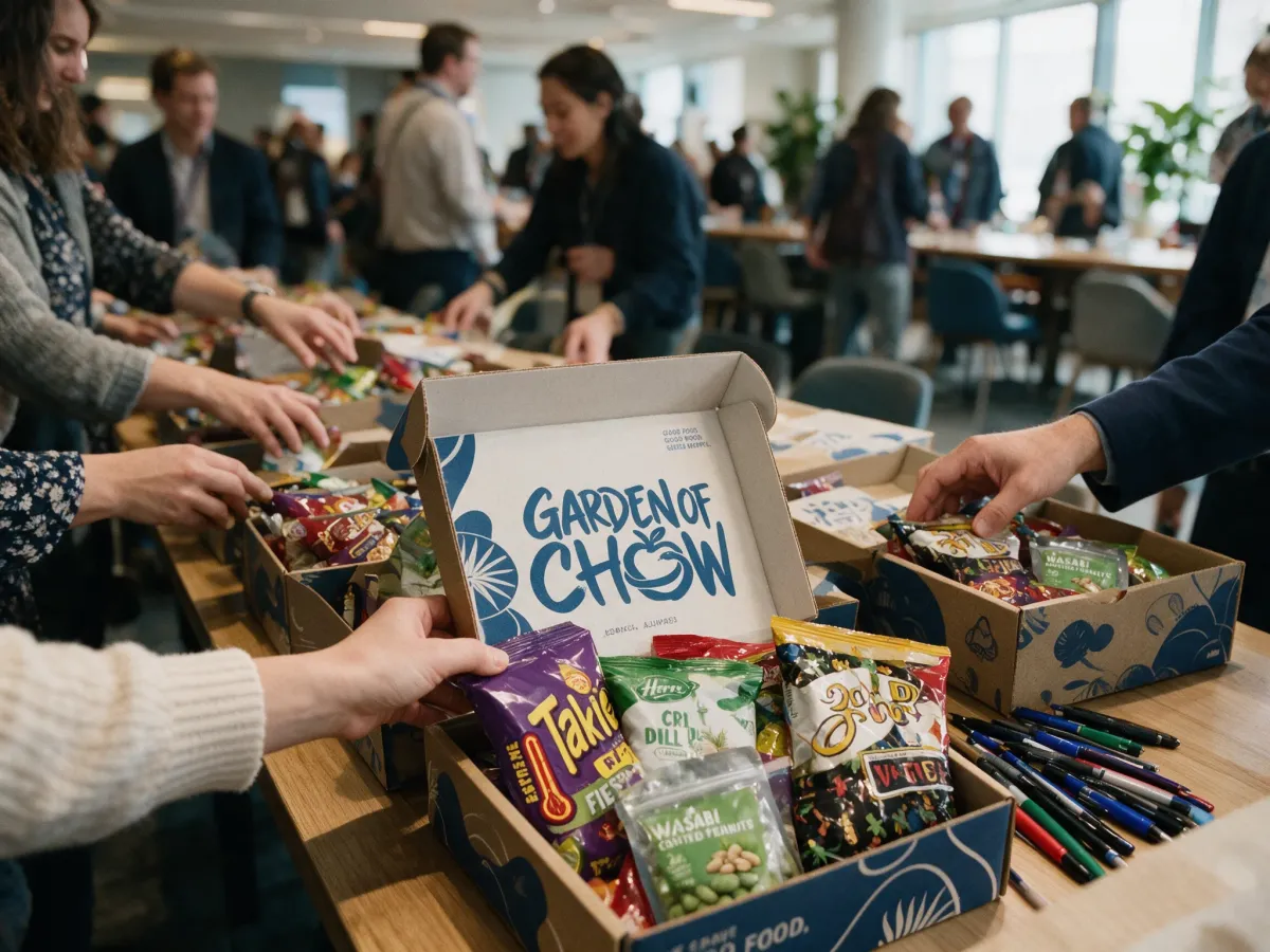 Why food beats pens as conference swag