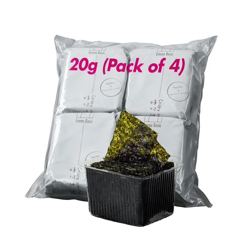 Emma Basic crispy seaweed sheets, 20 g pack of 4