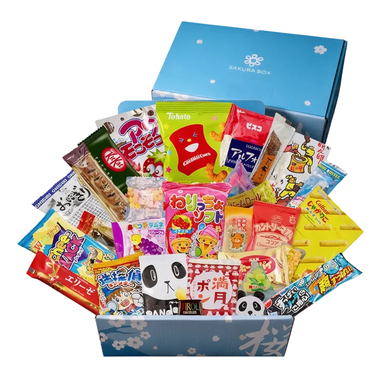 Sakura Box Japanese vegetarian snacks, 30 piece dagashi set
